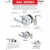 Global Door Controls Brushed Chrome Pisa Style Commercial Passage Lever Set GAL-1140P-626